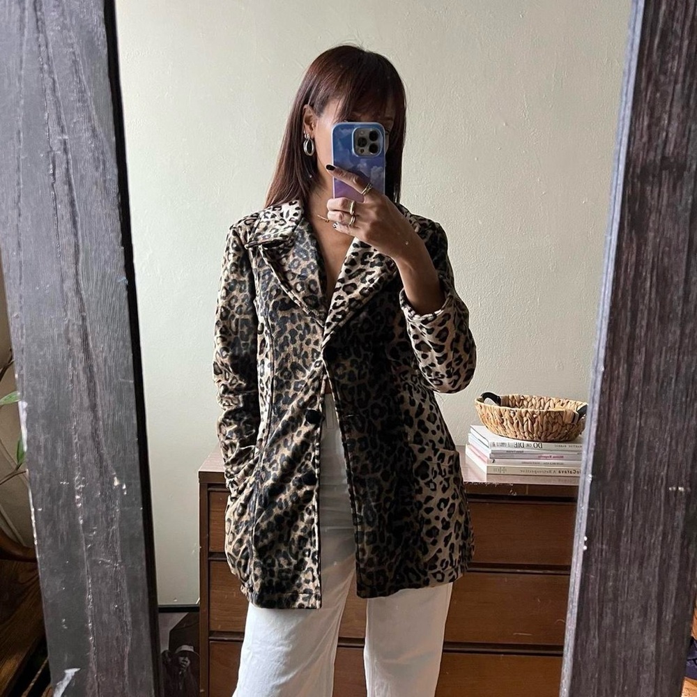 Frederick's of Hollywood Leopard Teddy Jacket